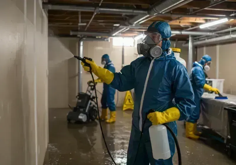 Basement Sanitization and Antimicrobial Treatment process in Country Club Hills, IL