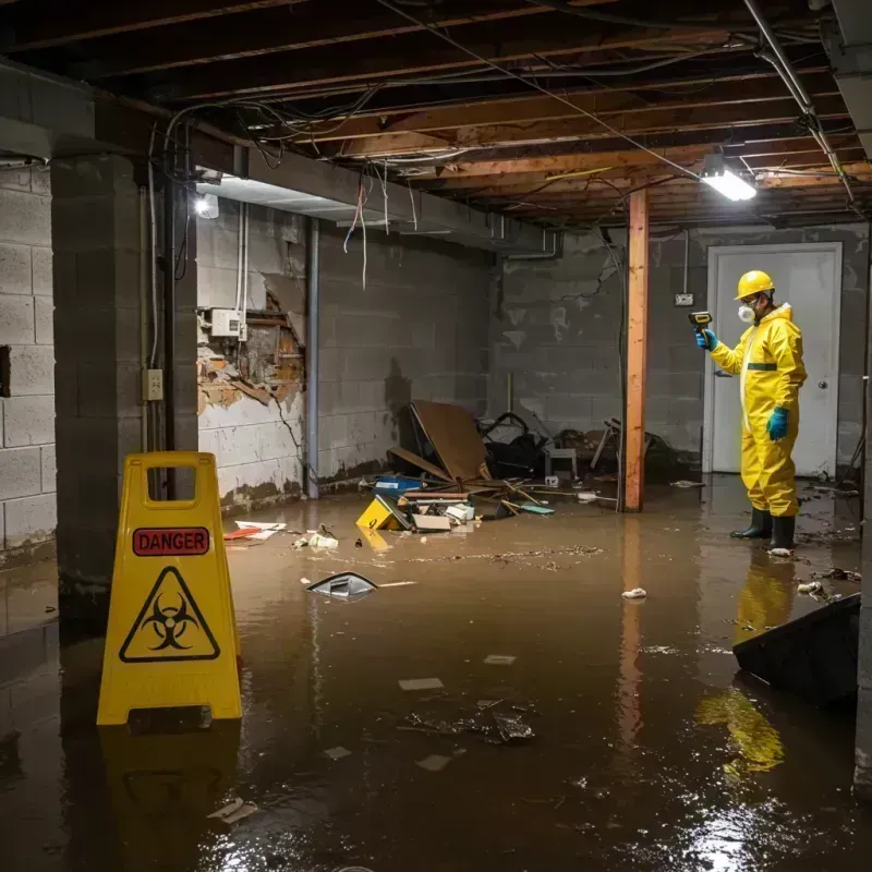 Flooded Basement Electrical Hazard in Country Club Hills, IL Property